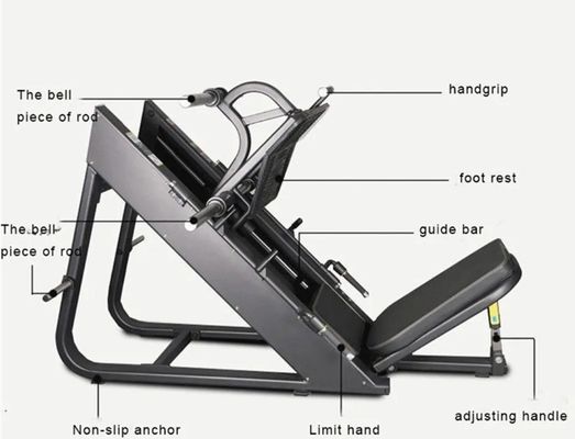 筋トレのための足プレストレーナー ジム フィットネス 45度 体重プレート 荷重