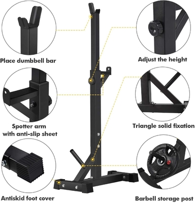 折りたたみ可能なホームジムトレーニング機器 体重ベンチ バベルバー ハーフスクワット 家庭用ラック