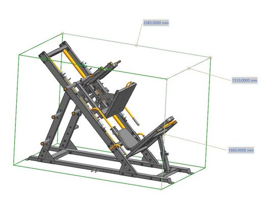 商業用ジム機器 鉄製の脚プレス ハック 座り 2 in 1 双機能プレート 積載