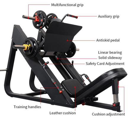 パーソナライズされた 45 度レッグプレス ユニバーサル 筋力トレーニング フィットネスのための中途半端ロード