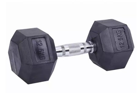 2.5kg 黒ゴムヘックスダンベルセット 総合フィットネス愛好者のための究極のツール