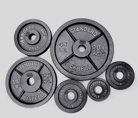 ゴム表面 鋳鉄バーベルの重量プレート 商業用および家庭用 5kg 10kg 20kg 50kg