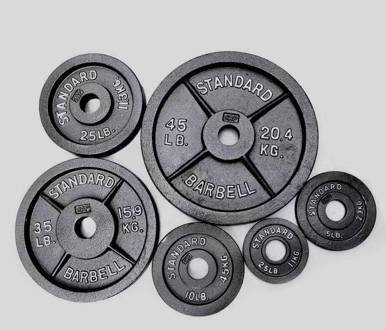 ゴム表面 鋳鉄バーベルの重量プレート 商業用および家庭用 5kg 10kg 20kg 50kg