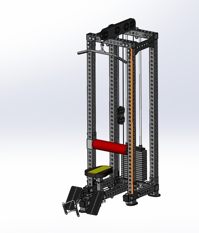 ユニバーサルジム 商業用フィットネス機器 2 in 1 ラット 引き下げと低ローリングマシン